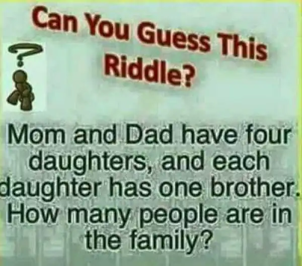 Riddles: How Many People Are In The Family?